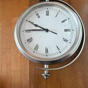 Classic Silver Wall Clock